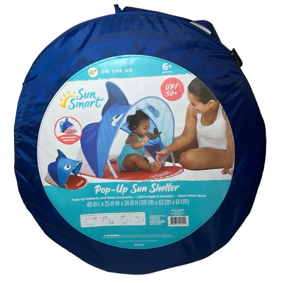 Sun Smart Pop Up 2 In 1 Shelter And Pool In Blue Yellow